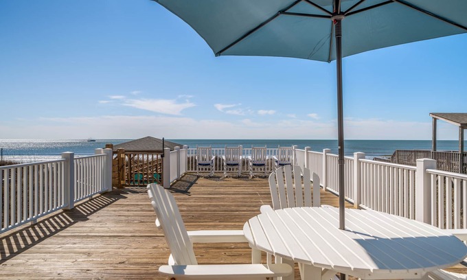 Ocean Isle Beach House | Oceanfront Large Property, 8 Bedrooms, Sleeps 22, Pool. Small Wedding Venue.