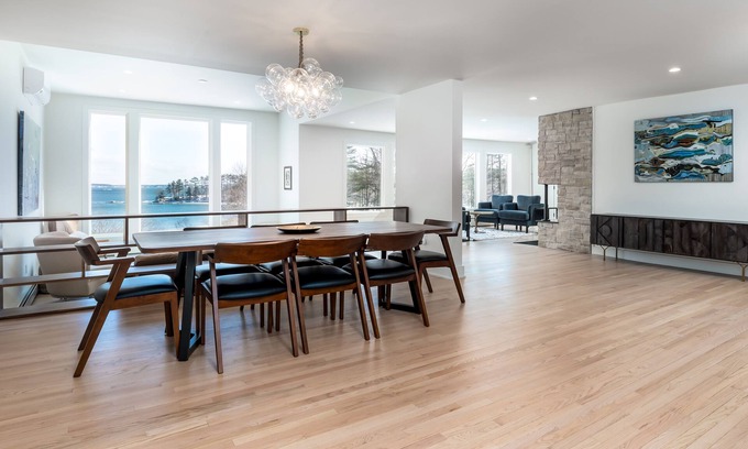Falmouth Foreside House | Oceanfront Luxury Modern Home - Heated Pool & Hot Tub - Minutes to Old Port
