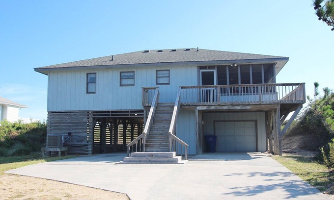 Southern Shores House | OCEANFRONT, Ocean Views, Beach Walkway, Screened Porch, SS236, Poncho's Villa