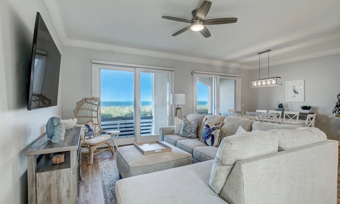 American Beach Condo | Oceanfront Outrigger Townhome | Two Primary Suites with Balconies | Stunning Updates