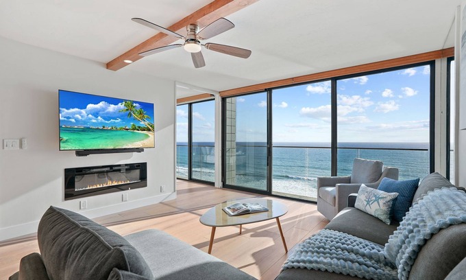 North Pacific Beach Condo | Oceanfront Paradise with Sunset Balcony, Pool, Spa, Beach Access & Parking