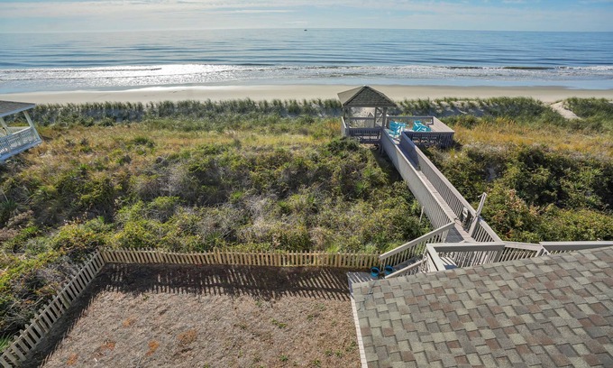 Oak Island House | Oceanfront, private beach access, Sleep 22, elevator seven bedroom, 4 1/2 bath