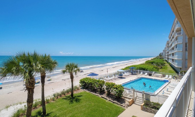 Indian Harbour Beach Condo | Oceanfront condo-steps from the beach! -Sleeps 4 2BR 2BTH on the 3rd floor