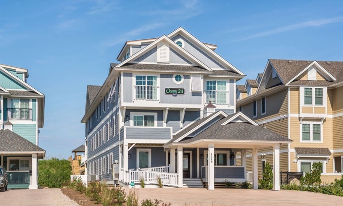Kill Devil Hills House | Oceans 24 Oceanfront Pet Friendly Home w/FlexStay! Ocean Views, Poolside Tiki Bar, Hot Tub, and More!