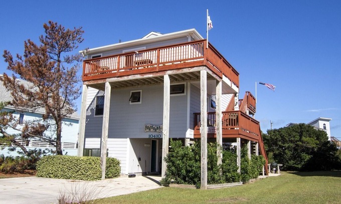 South Nags Head House | Oceanside, Close to beach, Sunroom, Carport, SNH351, Sea Sharp