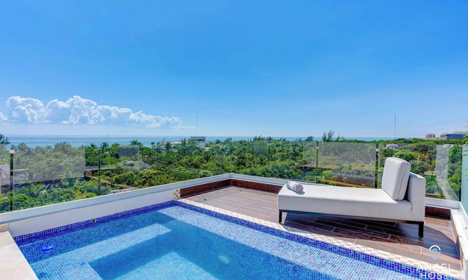 Villa Juarez Condo | Oceanview Penthouse | Private Pool | BBQ | Gym