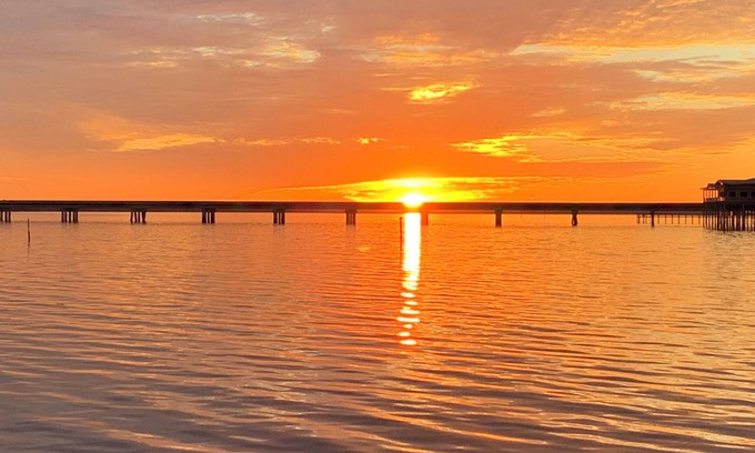 Panacea House | Ochlockonee Bay Waterfront Home 200 ft pier 1st floor over looking the bay