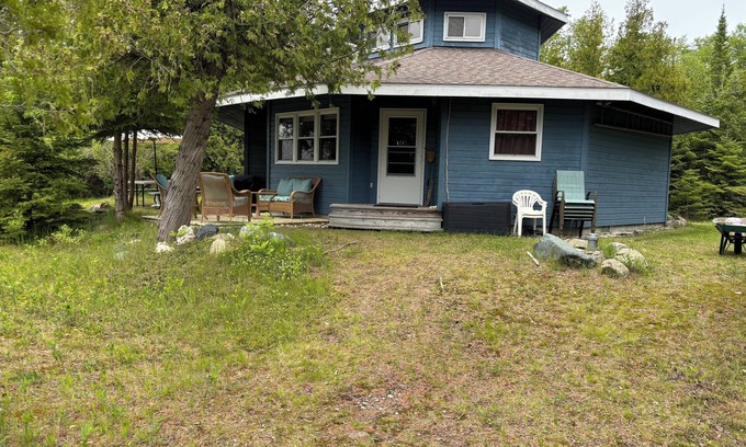 St Ignace House | Octagon Beach HousenEnjoy a tranquil getaway w/private beach on Lake Michigan