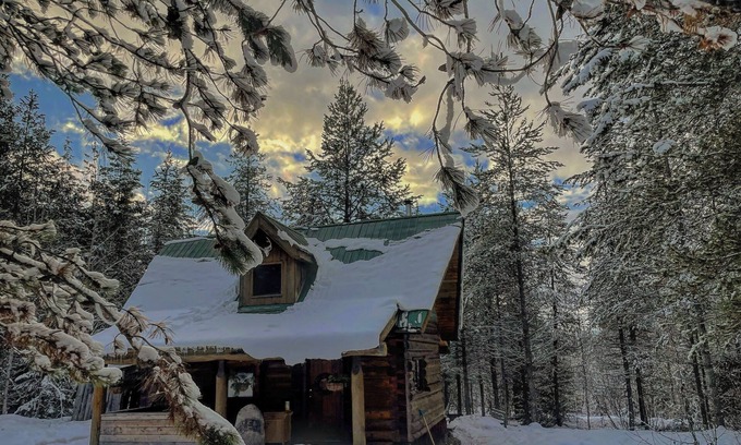 Salmon Arm Cabin | Off-grid Glamping Cabin ~ Sauna ~Larch Hills ~Near Salmon Arm