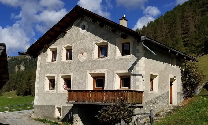Fuldera House | Off the beaten path - high above the valley floor - sleeps 8 - breathtaking view