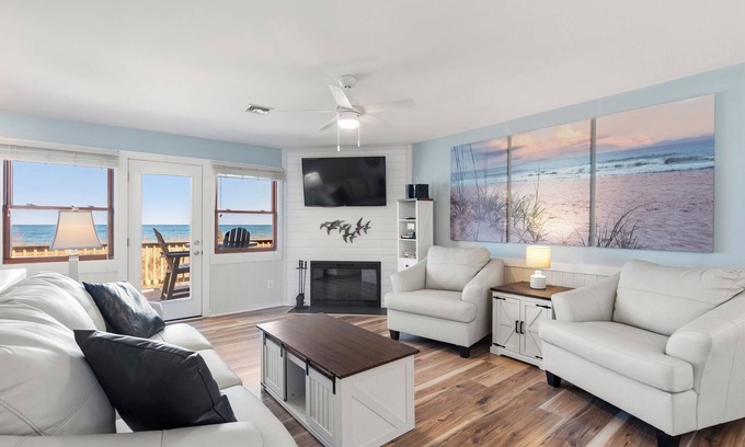 Nags Head House | Ohana: Oceanfront Townhouse, Shared Pool