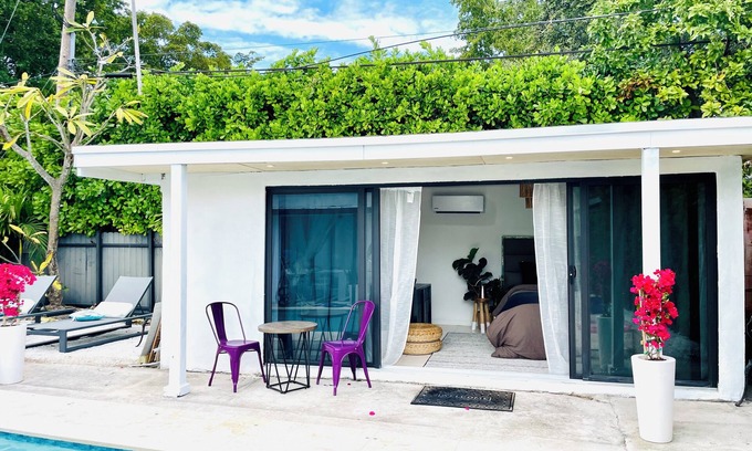 Buena Vista Apartment | Ohhh-Our sweet little surprise #TinyPoolHouse #MiamiDesignDistrict