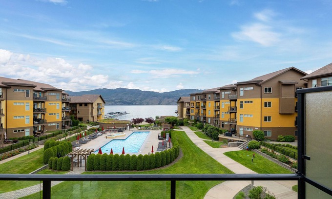 Westbank Condo | Okanagan Lake Beachfront Penthouse. 2 Bedrooms + den, 3 bath. Boatslip Option.