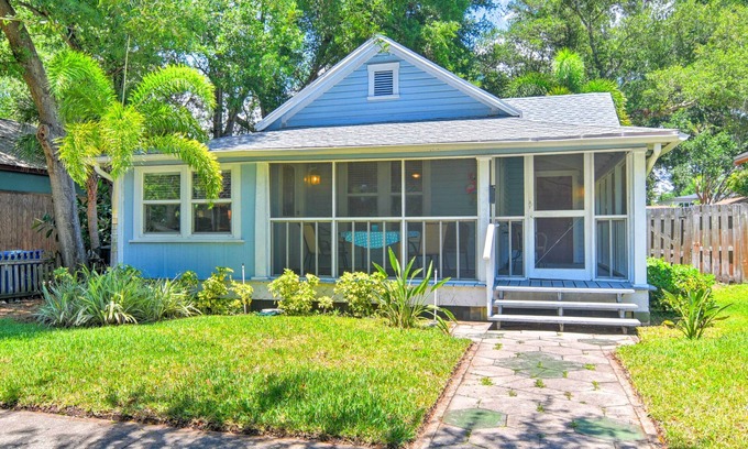 Historic Uptown House | Old St. Pete Bungalow - Downtown 1 Mi, Beach 8 Mi!