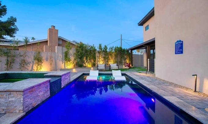 Southwest Village House | Old Town Modern by HÓZHÓ | Private Pool & Spa, Theatre Room | Oldtown Scottsdale