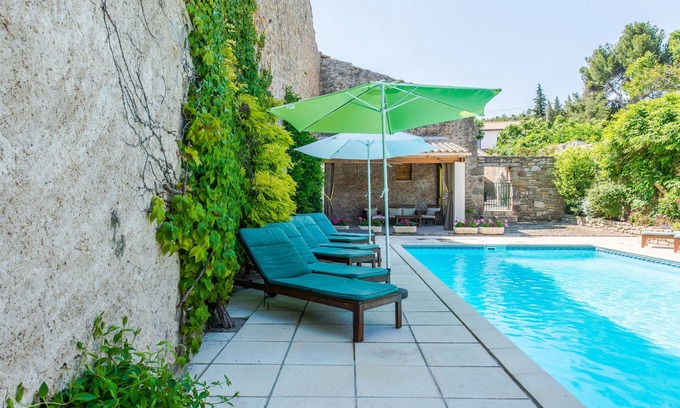 Tourouzelle Villa | Olivier - Luxury accommodation with heated pool & A/C in former vigneron estate