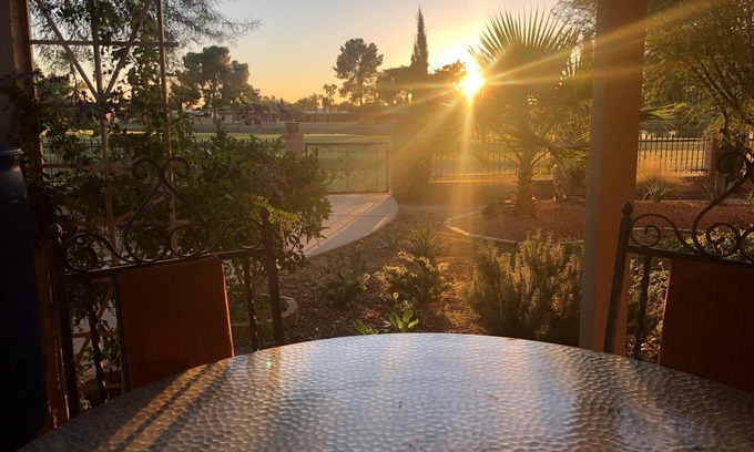 Sun Lakes House | On the golf course-Watch the spectacular sun sets over the lake of the course