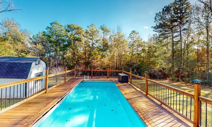 Oakhurst House | One-Acre Retreat near National Forest with Private Pool - Dog-Friendly