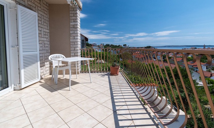 Rab Apartment | One bedroom apartment with terrace and sea view Rab (A-14120-a)