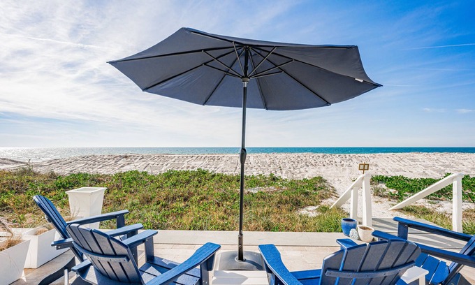Indian Rocks Beach Condo | One step and you are on the BEACH! Watch AMAZING sunsets from 3 decks!