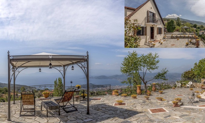 Portaria House | Orfeas Portaria/magic View,Garden 1000m2,Jacuzzi
