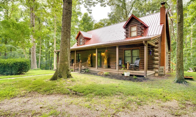 Tunnelton Cabin | Orleans Retreat w/Private Hot Tub & Fireplace!