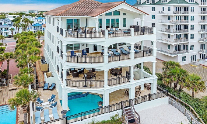 Crystal Beach House | Palazzo Del Mar - Beachfront Estate with Private Pool and Guest House