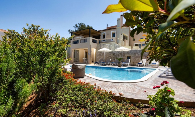 Roussospiti Villa | Palladio Luxury Villa with amazing view