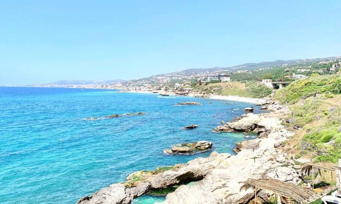 Kfardebian House | Palm Paradise: Beachfront Exotic Room in Batroun