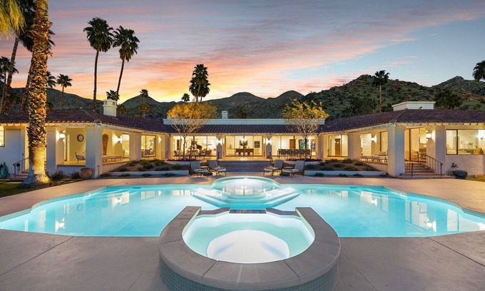 Palm Springs House | Palm Springs Home with Private Pool, Hot Tub, Tennis Court, and Putting Green!