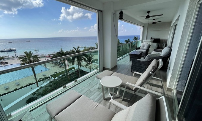 Cozumel Condo | Palmar 5F- 2Br/2 Bath ocean view condo