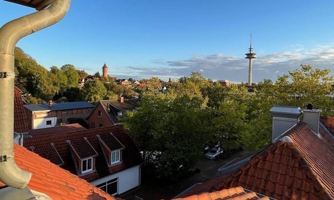 Bad Segeberg Apartment | Panoramablick - Appartement/fewo, Dusche, WC, Wohn-/schlafraum