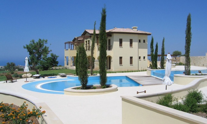 Aphrodite Hills Apartment | Panoramic Golf & Sea Views From Lux Apartment & Private Garden. Free WIFI/UK TV