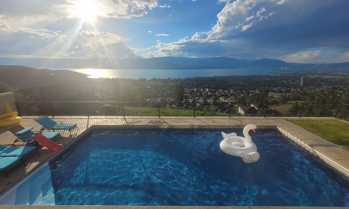 Southwest Mission Villa | Panoramic Lakeview luxury Villa w/Heated Pool; private; near wineries/golf