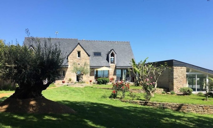 Lanmodez Villa | Panoramic sea view villa with heated indoor pool