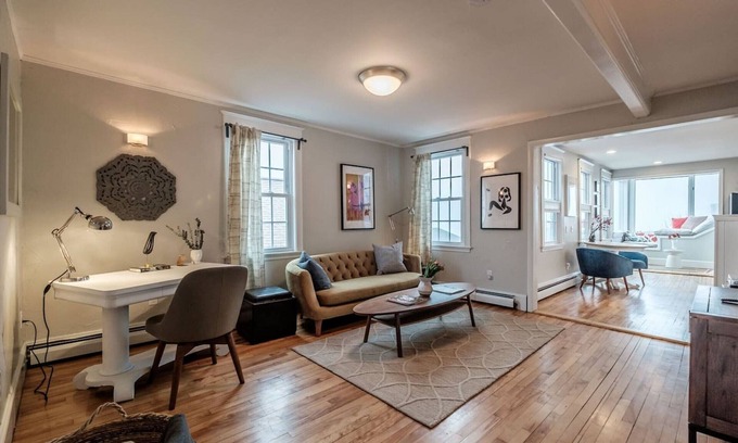 East End Apartment | Panoramic Water, Island & City Views w/Private Roof Deck