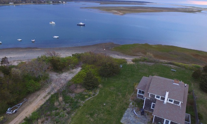 East Orleans House | Panoramic Water View - Private Stairs to the Beach