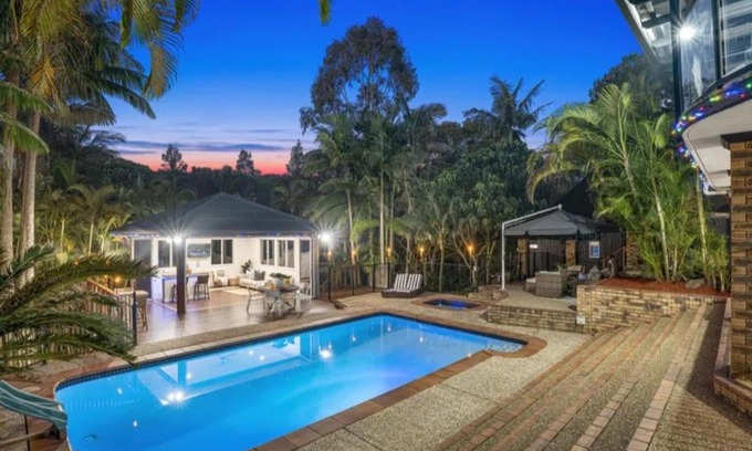 Carrara House | Paradise Retreat Resort Home with Waterfall & Pool on 2000m2