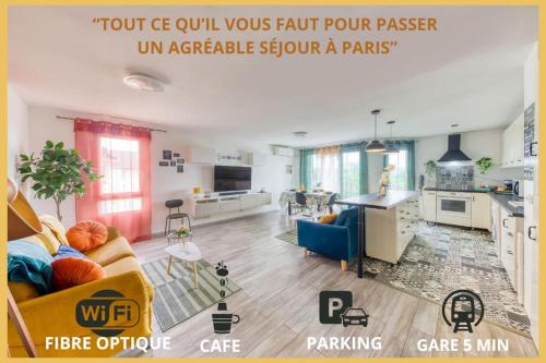 Le Bourget Apartment | Paris Family & Friends - Gare à 5 Minutes - Parking