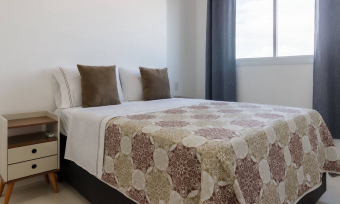 Jockey de Itaparica Apartment | Partial Sea View 2BR/Ac Mall/Beach NOMDS