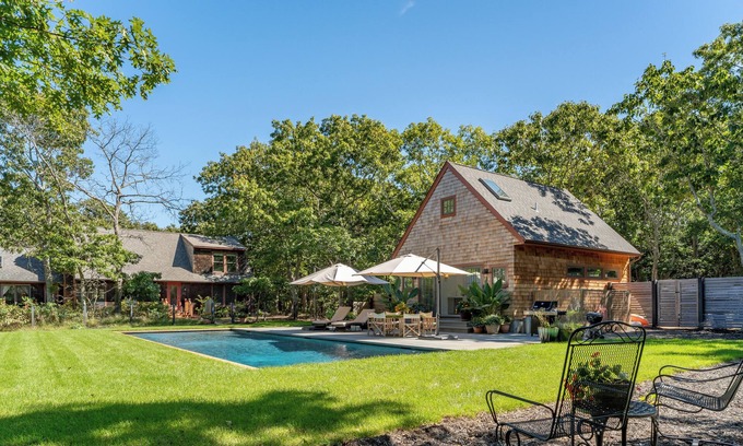 Sag Harbor House | Peaceful 3-acre oasis on pond just outside amazing Sag Harbor