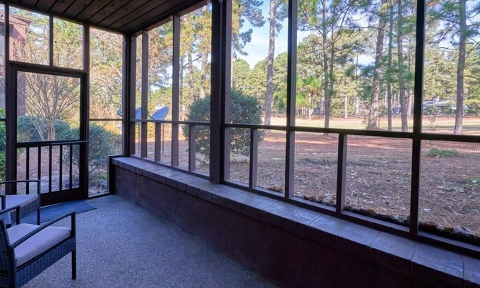 Southern Pines Condo | Peaceful Ground Floor Golf Course Condo! Great for Longer Stays!