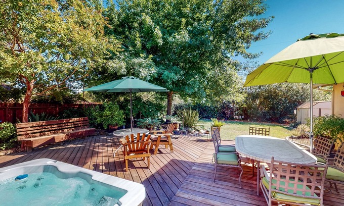 Arden-Arcade House | Peaceful Hideaway with Private Hot Tub, Fenced Dog-Friendly Yard & Patio