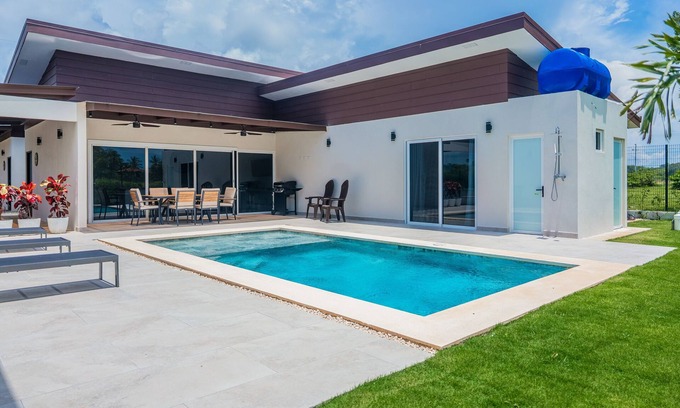 Esterillos Este House | Peaceful home with patio, pool, grill, fast WiFi & 2-min walk to quiet beach