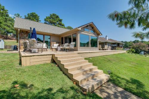 Hot Springs House | Peaceful Hot Springs Home Deck with Water Views!