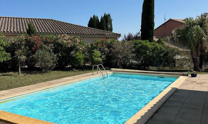 Canet-en-Roussillon House | Peaceful villa, swimming pool, BBQ & pétanque court