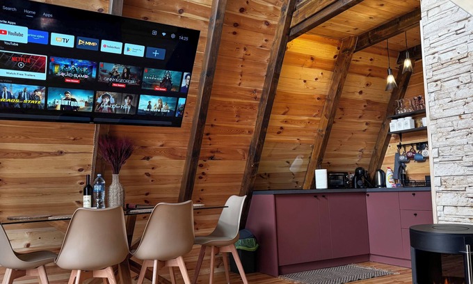 Zabljak Ski Chalet | PeaksView A-frame chalets with hot tub, fireplace and stunning mountain views