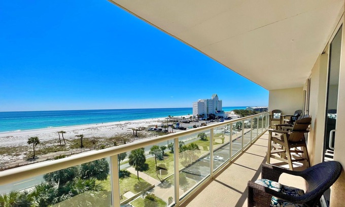 Villa Sabine Condo | Pensacola Beach Condo, Sabine 6E- Beach View from every room!