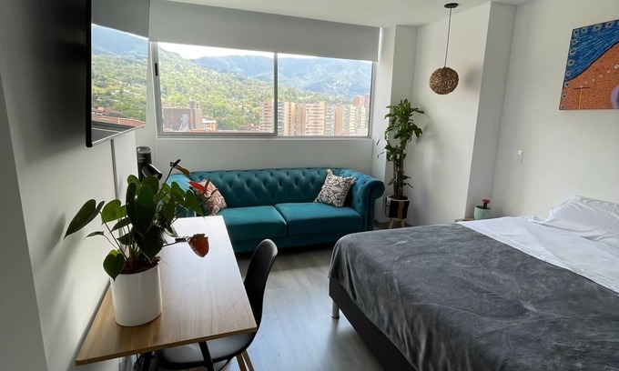 Envigado Apartment | Penthouse art gallery with great view!