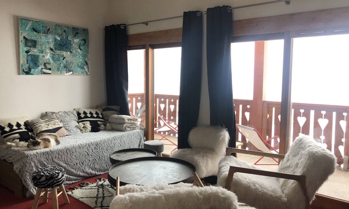 Risoul Apartment | Penthouse "Bond007" 120m2 Swimming pool Sauna Antares 4 *